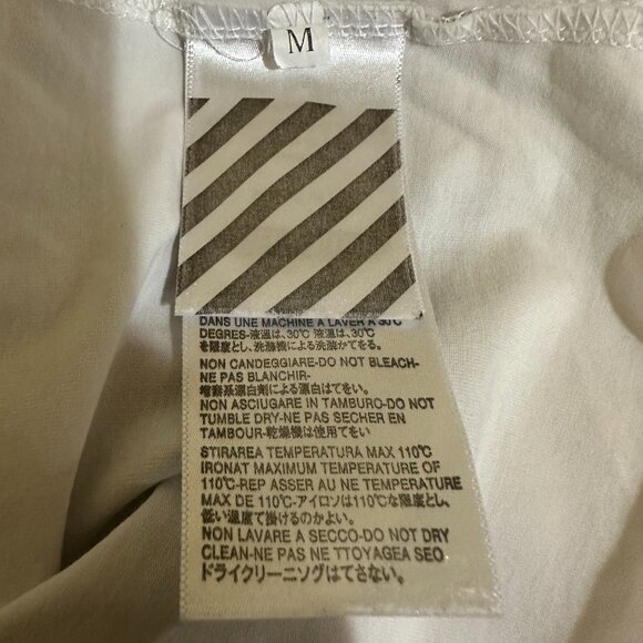 Off White Virgil 2019 Fall Winter Men's White T Shirt Small Cotton - Picture 4 of 5